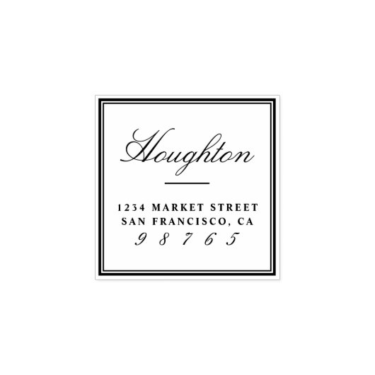 Entwerfen Sie Ihre eigene Rücksendeadresse für ben Gummistempel (Prägung)