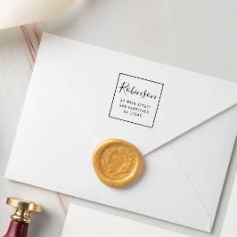 Entwerfen Sie Ihre eigene Rücksendeadresse für ben Permastempel