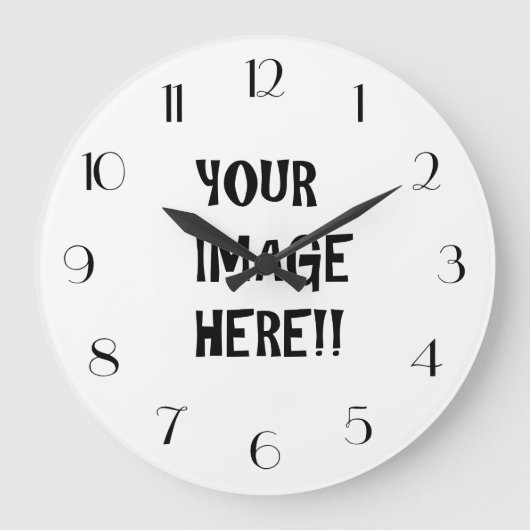 Entwerfen Sie Ihre eigene runde (große) Wall-Uhr Große Wanduhr (Vorderseite)