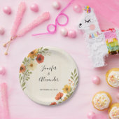 Entwerfen Sie Ihre eigene rustikale Blumenhochzeit Pappteller (Party)