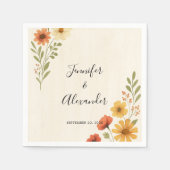 Entwerfen Sie Ihre eigene rustikale Blumenhochzeit Serviette (Vorderseite)