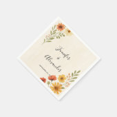 Entwerfen Sie Ihre eigene rustikale Blumenhochzeit Serviette (Ecke)