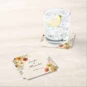 Entwerfen Sie Ihre eigene rustikale Blumenhochzeit Untersetzer (Vor Ort)