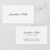 Entwerfen Sie Ihre eigene Schlichte, moderne und m Visitenkarte (Vorne/Hinten)