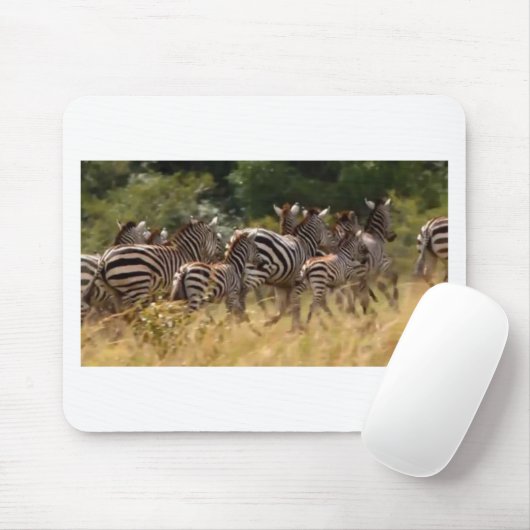 Entwerfen Sie Ihre eigene schöne Zebra Migration M Mousepad (Mit Mouse)