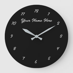 Entwerfen Sie Ihre eigene schwarze Uhr mit Text un