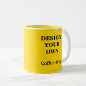 Entwerfen Sie Ihre eigene Tasse - Gelb (VorderseiteRechts)