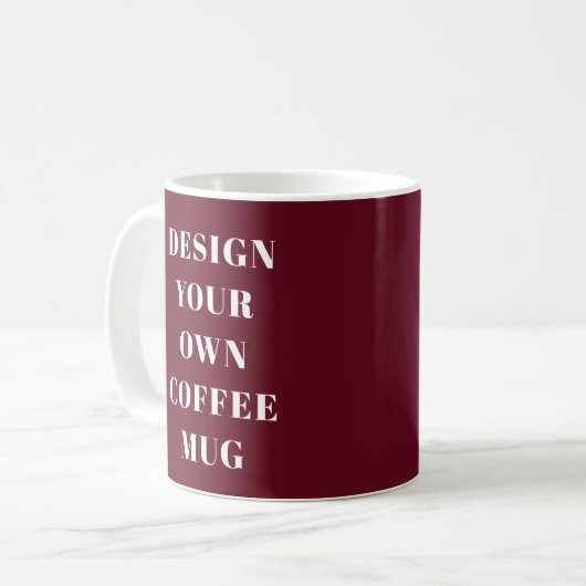 Entwerfen Sie Ihre eigene Tasse Maroon C31 White A (Vorderseite Links)