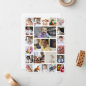 Entwerfen Sie Ihre eigenen 22 Bilder Collage Gerah Mitteilungskarte (Vorderseite/Rückseite Beispiel)