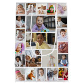 Entwerfen Sie Ihre eigenen 22 Bilder Collage Gerah Mittlere Geschenktüte (Rückseite)