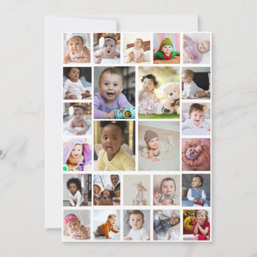 Entwerfen Sie Ihre eigenen 25 Bilder Collage Gerah Ankündigung (Vorderseite)