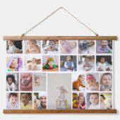 Entwerfen Sie Ihre eigenen 25 Bilder Collage Gerah Wandteppich Mit Holzrahmen (Vorne)