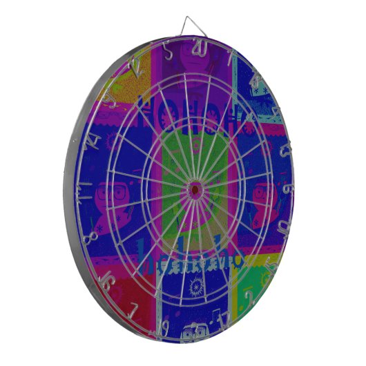 Entwerfen Sie Ihre eigenen besonderen Santa HoHoho Dartscheibe (Vorderseite Links)