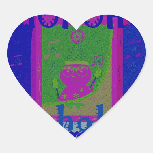 Entwerfen Sie Ihre eigenen besonderen Santa HoHoho Herz-Aufkleber (Vorderseite)