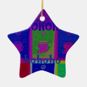 Entwerfen Sie Ihre eigenen besonderen Santa HoHoho Keramikornament