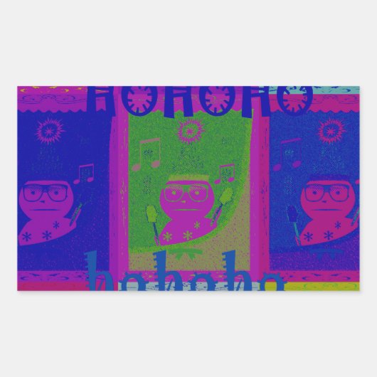 Entwerfen Sie Ihre eigenen besonderen Santa HoHoho Rechteckiger Aufkleber (Vorderseite)