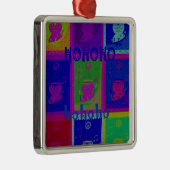 Entwerfen Sie Ihre eigenen besonderen Santa HoHoho Silbernes Ornament (Rechts)