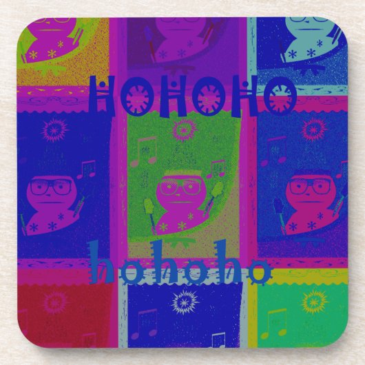 Entwerfen Sie Ihre eigenen besonderen Santa HoHoho Untersetzer (Vorderseite)