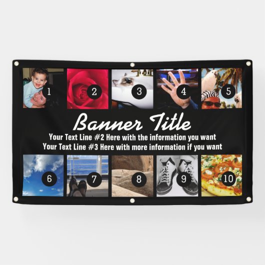 Entwerfen Sie Ihre eigenen Bilder der Fahnen-zehn Banner (Horizontal)