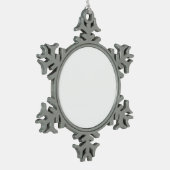 Entwerfen Sie Ihre eigenen Design-Pewter Snowflake Schneeflocken Zinn-Ornament (Links)