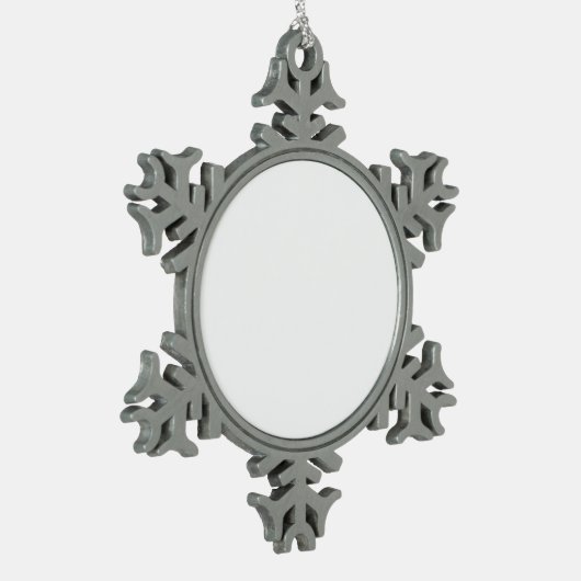 Entwerfen Sie Ihre eigenen Design-Pewter Snowflake Schneeflocken Zinn-Ornament (Links)