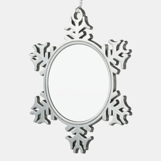 Entwerfen Sie Ihre eigenen Design-Pewter Snowflake Schneeflocken Zinn-Ornament (Rechts)