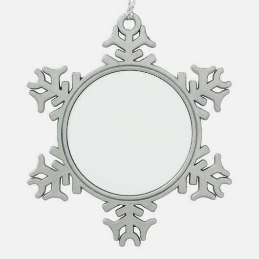 Entwerfen Sie Ihre eigenen Design-Pewter Snowflake Schneeflocken Zinn-Ornament (Vorderseite)