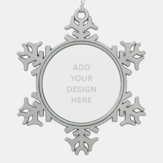 Entwerfen Sie Ihre eigenen Design-Pewter Snowflake Schneeflocken Zinn-Ornament (Vorderseite)