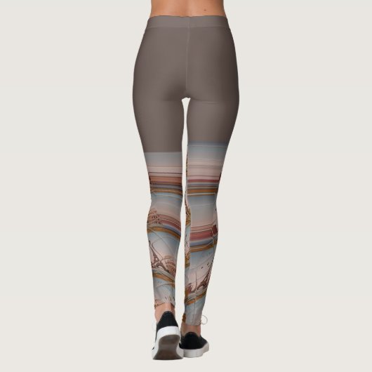 Entwerfen Sie Ihre eigenen Eiffelturm-Ritter Leggings (Rückseite)