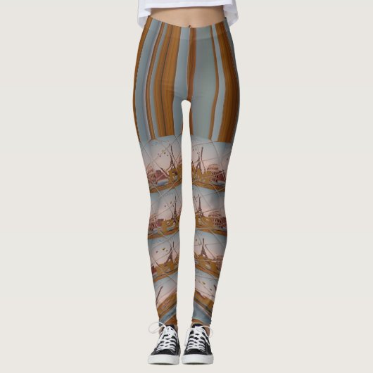 Entwerfen Sie Ihre eigenen Eiffelturm-Ritter Leggings (Vorderseite)