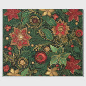 Entwerfen Sie Ihre eigenen eleganten Poinsettias & Geschenkpapier (Flach)