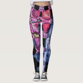 Entwerfen Sie Ihre eigenen farbigen Aquarellfarben Leggings (Vorderseite)