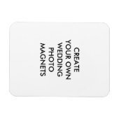 Entwerfen Sie Ihre eigenen Hochzeits-Foto-Magneten Magnet (Horizontal)