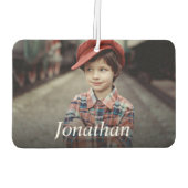Entwerfen Sie Ihre eigenen Kinder Foto und benenne Autolufterfrischer (Rückseite)