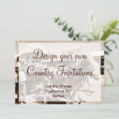 Entwerfen Sie Ihre eigenen Landeinladungen Cowboy  Einladung (Stehend Vorderseite)