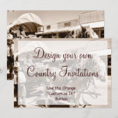 Entwerfen Sie Ihre eigenen Landeinladungen Cowboy  Einladung (Vorne/Hinten)