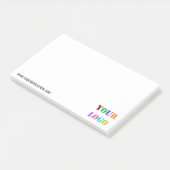 Entwerfen Sie Ihre eigenen Logo-Text-Business-Post Post-it Klebezettel (angewinkelt)
