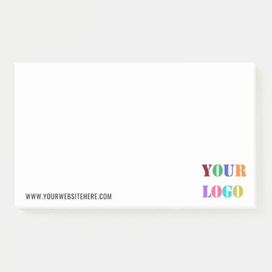 Entwerfen Sie Ihre eigenen Logo-Text-Business-Post Post-it Klebezettel (Vorderseite)
