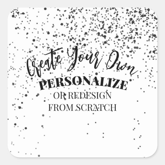 Entwerfen Sie Ihre eigenen Maßstäbe Quadratischer Aufkleber (Vorderseite)