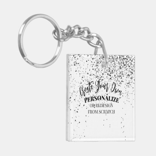 Entwerfen Sie Ihre eigenen Maßstäbe Schlüsselanhänger (Vorderseite links)