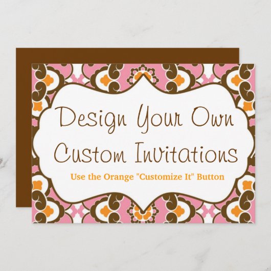 Entwerfen Sie Ihre eigenen Personalisierten Einlad Einladung (Vorne/Hinten)