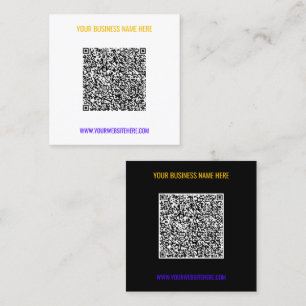Entwerfen Sie Ihre eigenen QR-Code-Geschäftskarten Quadratische Visitenkarte