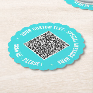 Entwerfen Sie Ihre eigenen QR-Code-Papieruntersetz Untersetzer