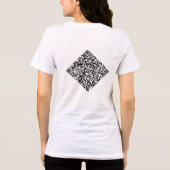 Entwerfen Sie Ihre eigenen QR Code Scan Info Funny Tri-Blend Shirt (Rückseite)