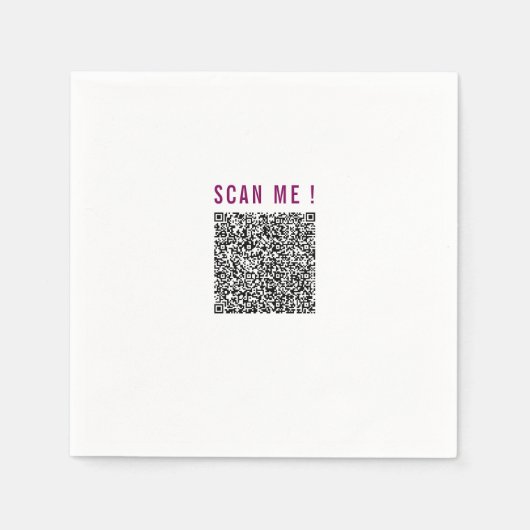 Entwerfen Sie Ihre eigenen QR Code Scan-Informatio Serviette (Vorderseite)