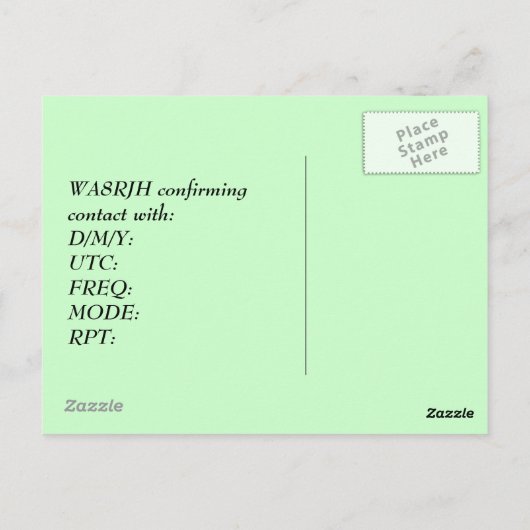 Entwerfen Sie Ihre eigenen QSL Postkarte (Rückseite)