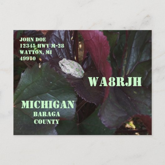 Entwerfen Sie Ihre eigenen QSL Postkarte (Vorderseite)