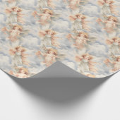 Entwerfen Sie Ihre eigenen romantischen rosa Engel Geschenkpapier (Ecke)