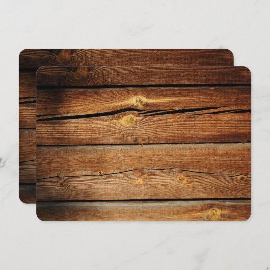 Entwerfen Sie Ihre eigenen rustikalen Holzeinladun Einladung (Vorne/Hinten)