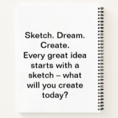 "Entwerfen Sie Ihre Geschichte: Eine leere Leinwan Notizblock (Rückseite)